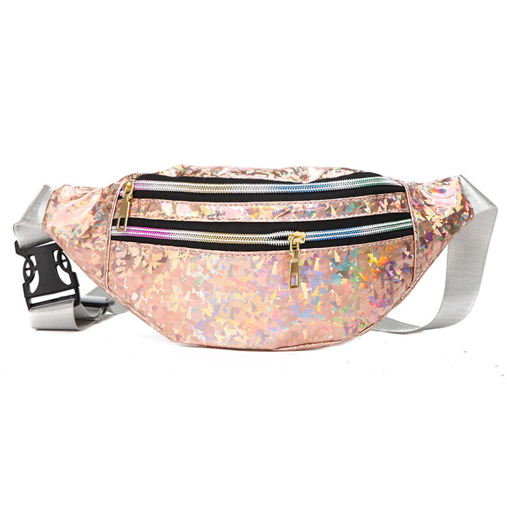 Double Pocket Holographic Fanny Pack