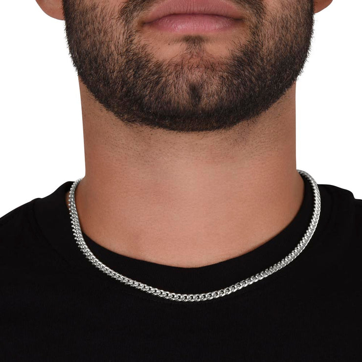 To My Grandson Birthday Gift, Stainless Steel Cuban Chain Necklace for Grandson, Grandson Birthday, Communion, Graduation Gift