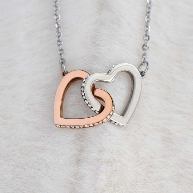 To My Sister Interlocking Hearts Necklace